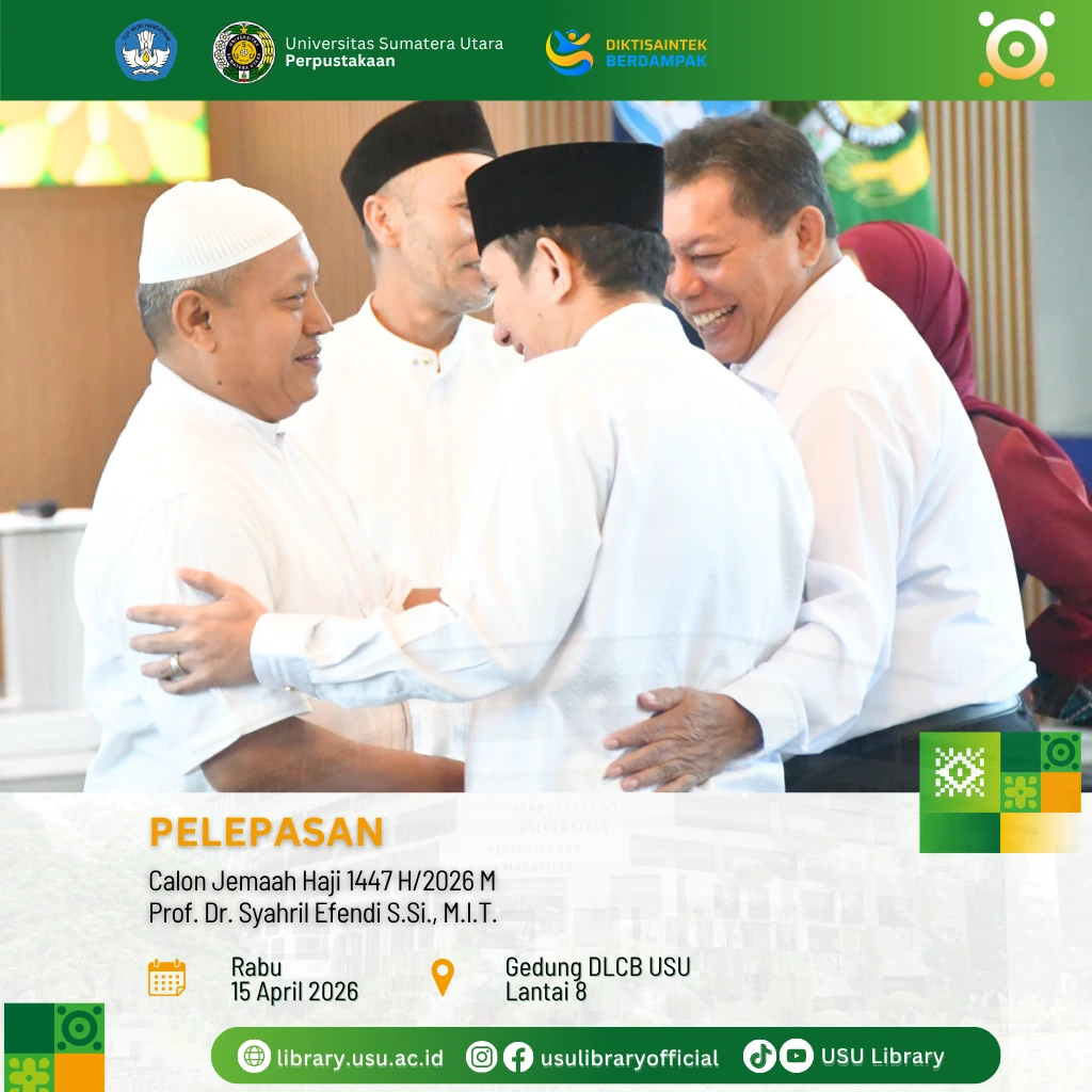 Pelepasan Kepala Perpustakaan USU Prof. Dr. Syahril Efendi, S.Si., M.I.T. Bersama Calon Jemaah Haji Universitas Sumatera Utara Tahun 1447 H/2026 M